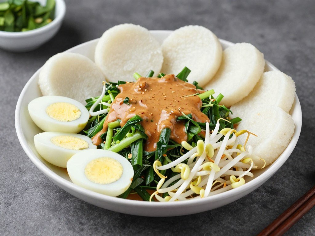 Lotek Bandung vegetable salad with peanut dressing