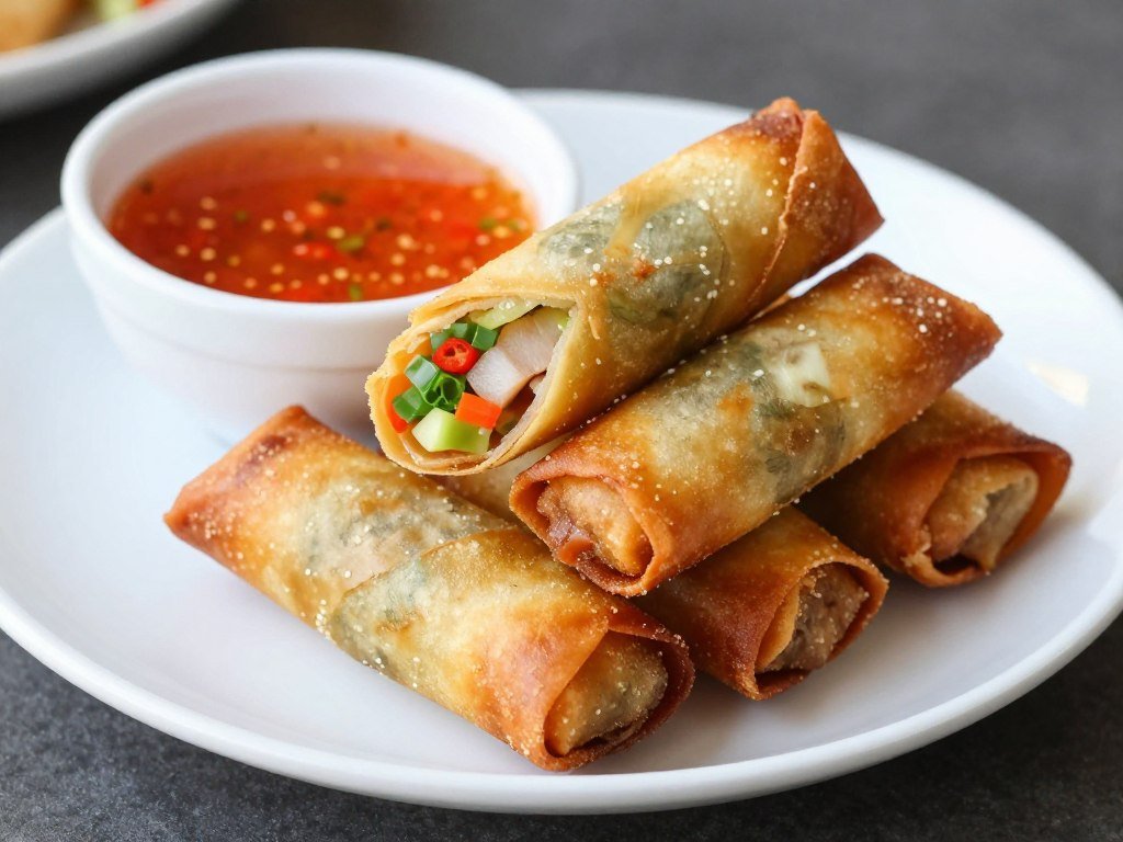 Lumpia Filipino spring rolls