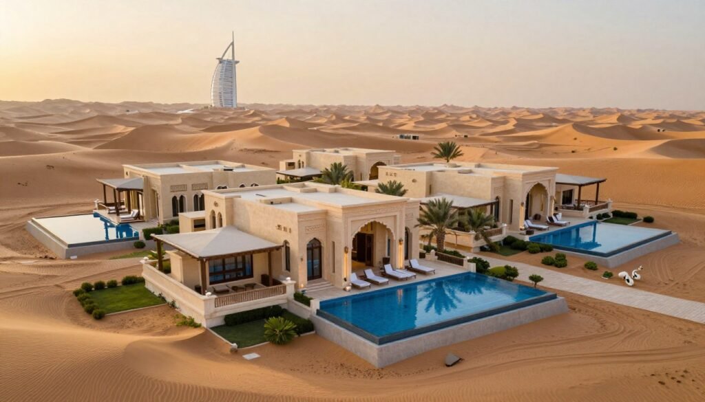 Luxury desert resort with private pool villas Luxury desert resort with private pool villas