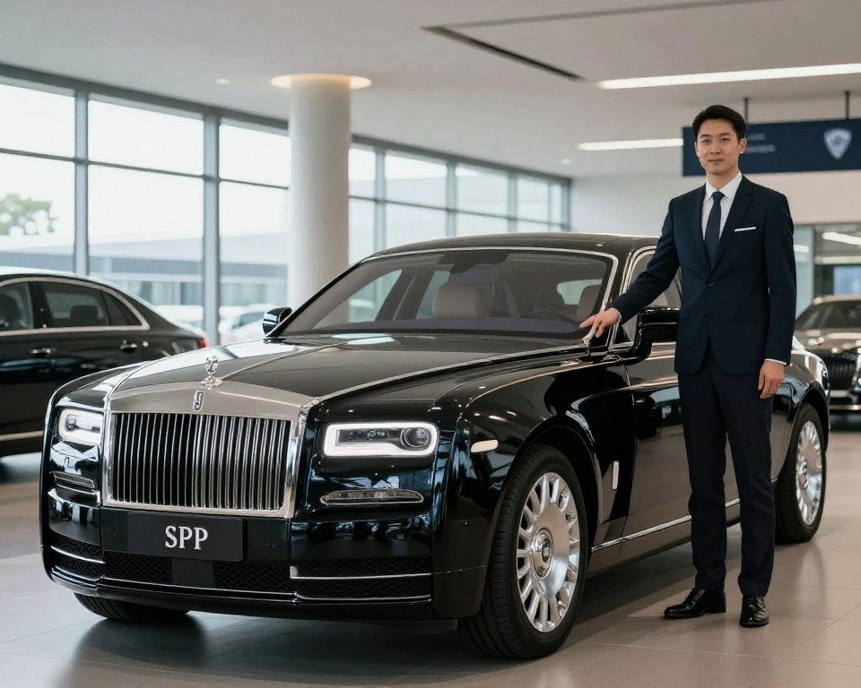 Luxury private transfer car at airport