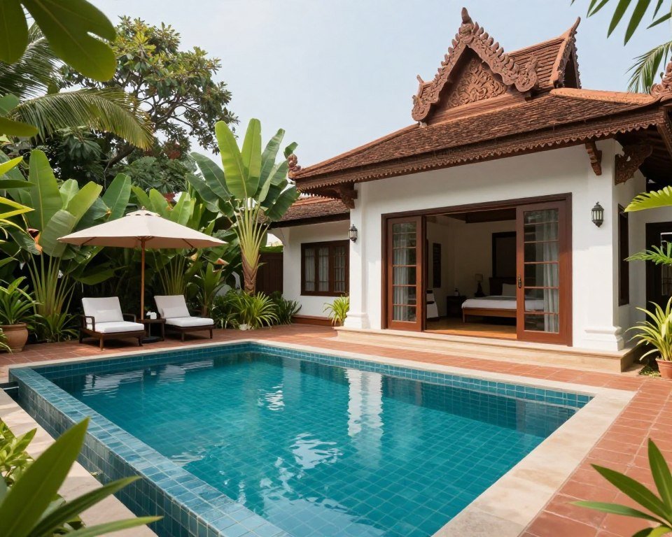 Luxury resort pool villa in Siem Reap