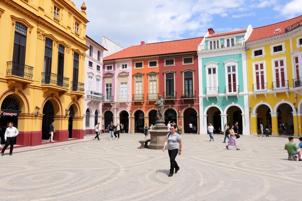 Macau's Senado Square and colonial architecture, a day trip option in a Hong Kong travel guide
