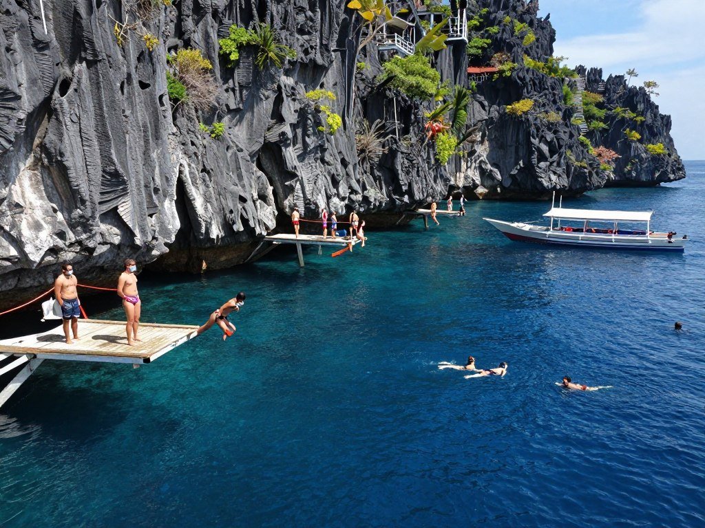 Magic Island Boracay cliff diving platform
