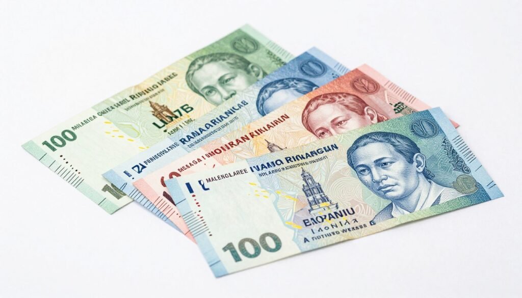 Malaysian Ringgit currency notes and coins for Langkawi travel