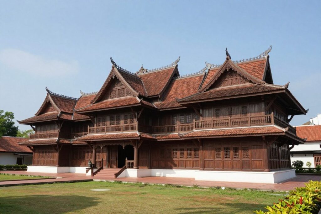 Melaka Sultanate Palace wooden structure with traditional Malay architecture