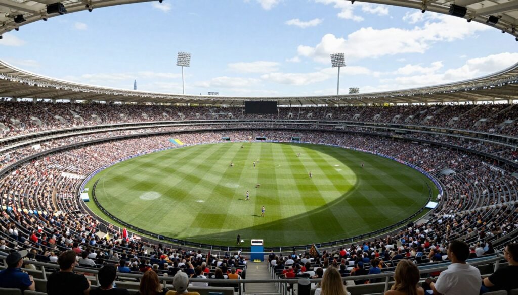 Melbourne Cricket Ground packed with spectators