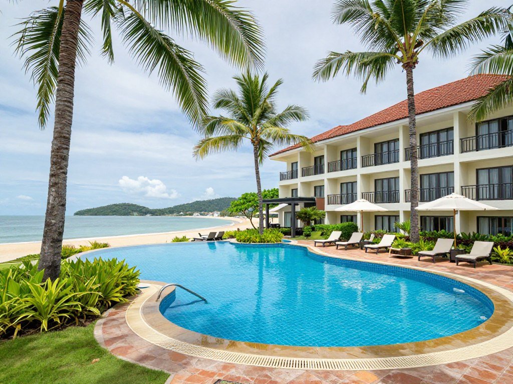 Mid-range beach resort with pool in Langkawi