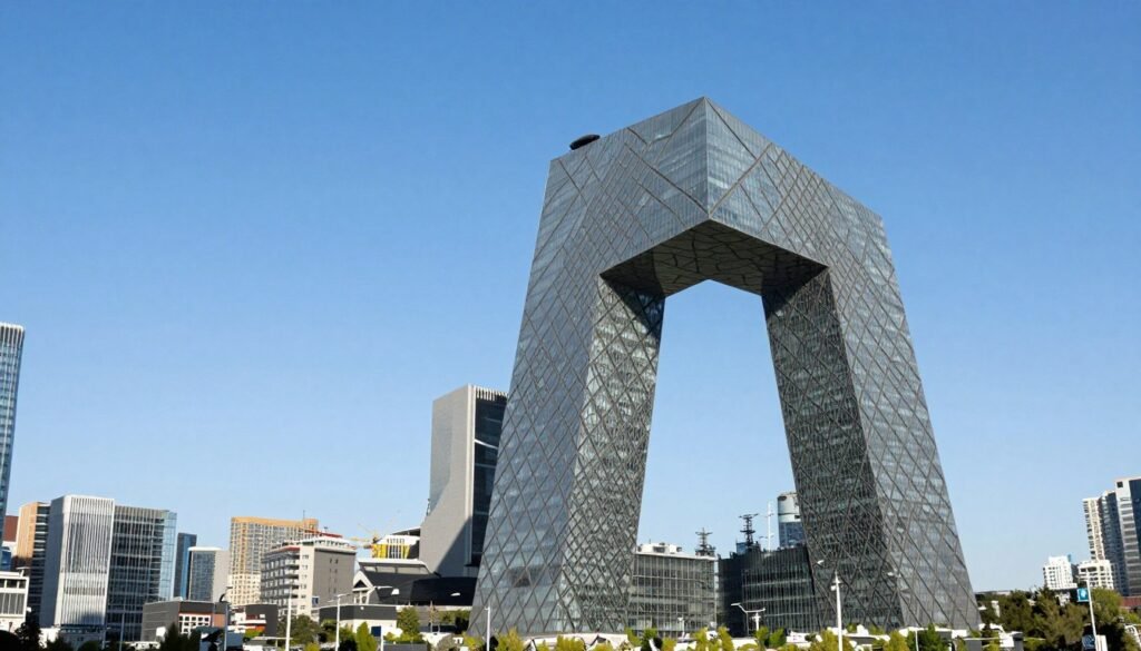 Modern Beijing CBD with contemporary architecture and urban development Modern Beijing CBD with contemporary architecture and urban development