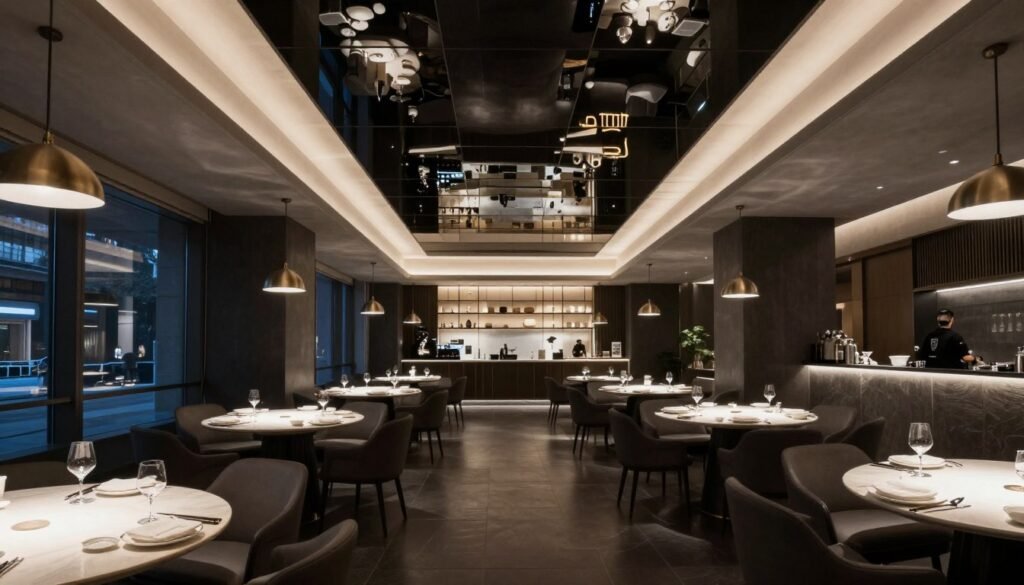Modern Beijing restaurant interior with contemporary design Modern Beijing restaurant interior with contemporary design
