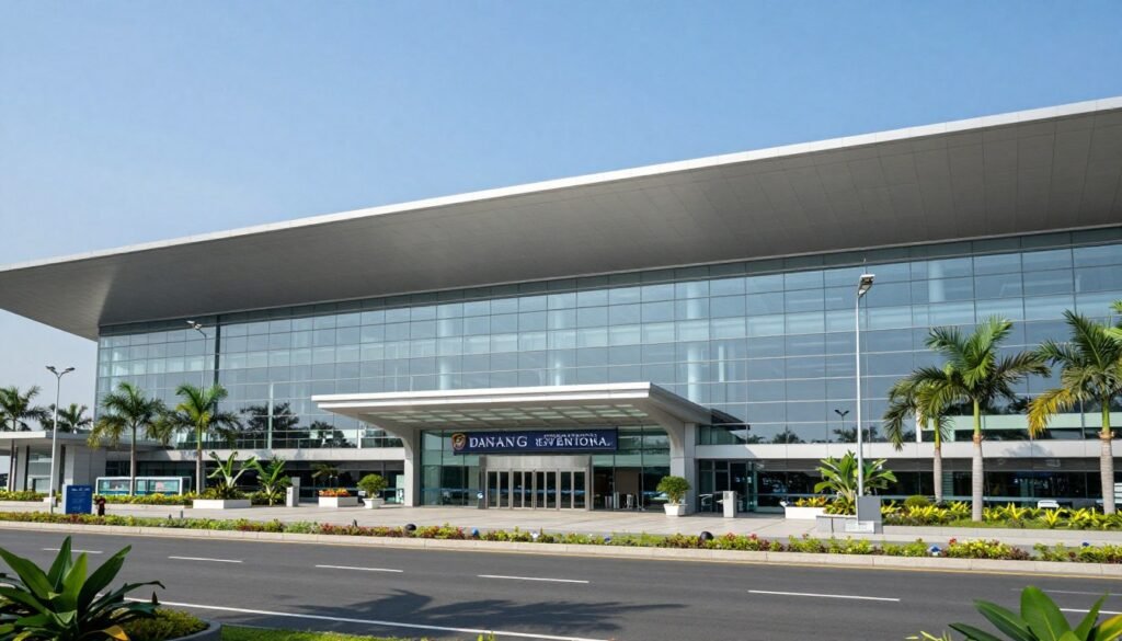 Modern Danang International Airport terminal exterior