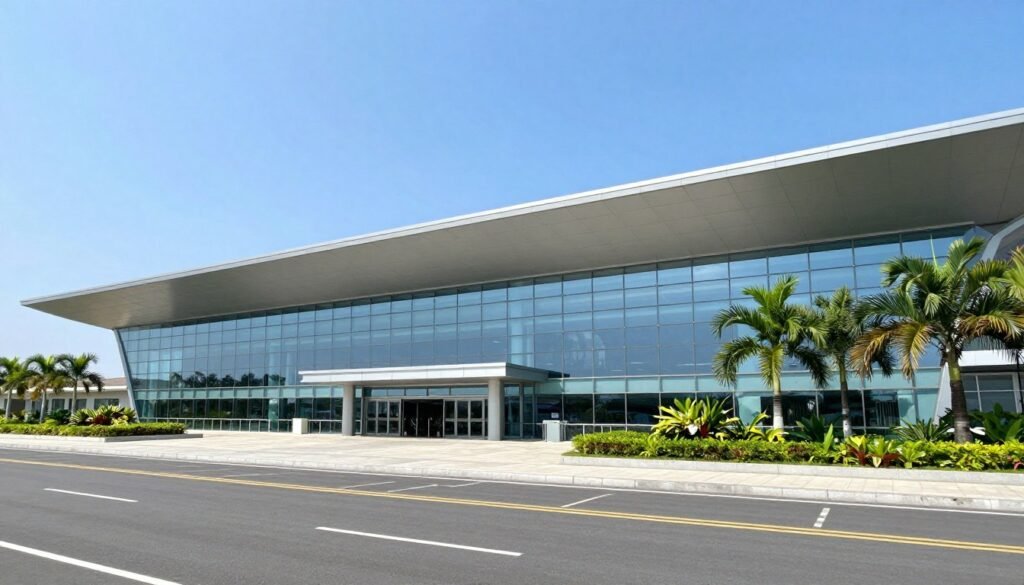 Modern Phu Quoc International Airport terminal building exterior