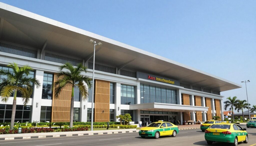 Modern Siem Reap International Airport terminal building