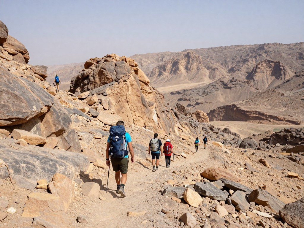 Mountain hiking trails on Jebel Jais Mountain hiking trails on Jebel Jais