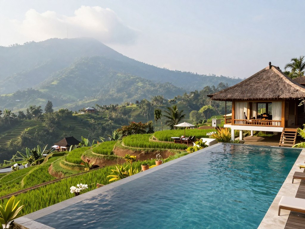 Mountain view resort in Munduk area