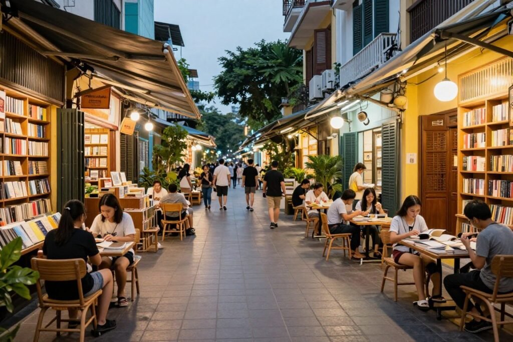 Nguyen Van Binh Book Street pedestrian area