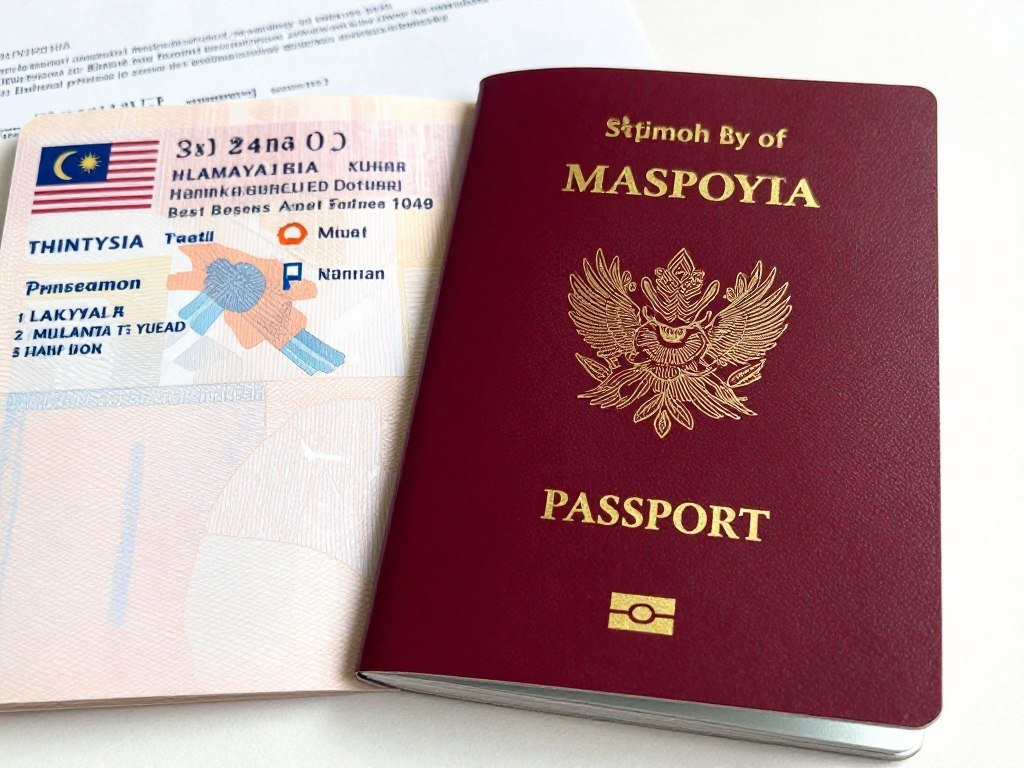 Passport with Malaysia entry stamp