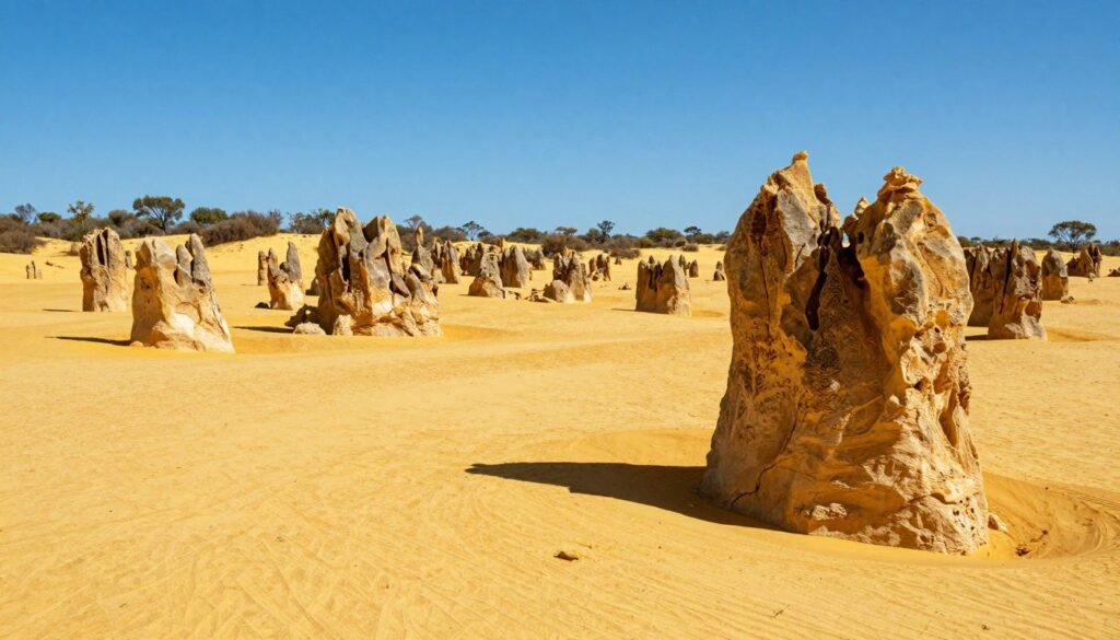 Pinnacles Desert limestone formations in Nambung National Park