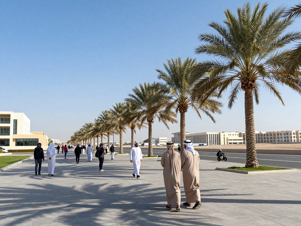 Pleasant winter weather in UAE with clear blue skies and comfortable temperatures Pleasant winter weather in UAE with clear blue skies and comfortable temperatures