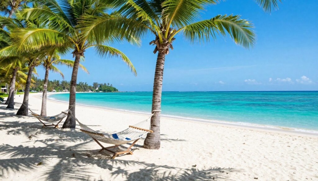 Pristine Sao Beach with white sand and turquoise water