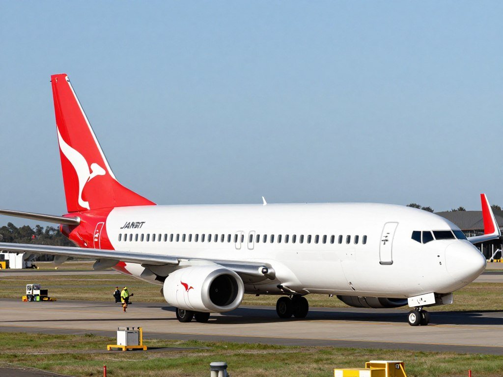 Qantas aircraft on tarmac at Melbourne Airport