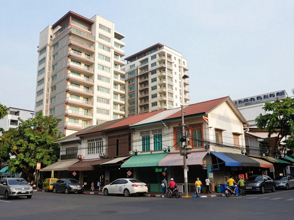 Residential area in Din Daeng Bangkok