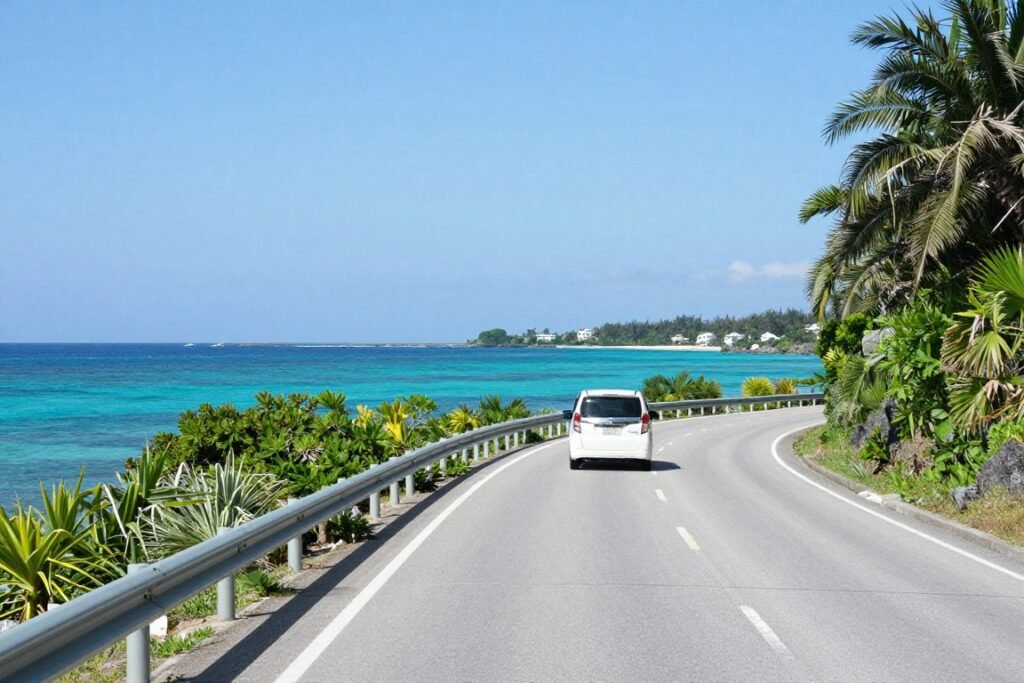 Scenic coastal road in Okinawa Scenic coastal road in Okinawa