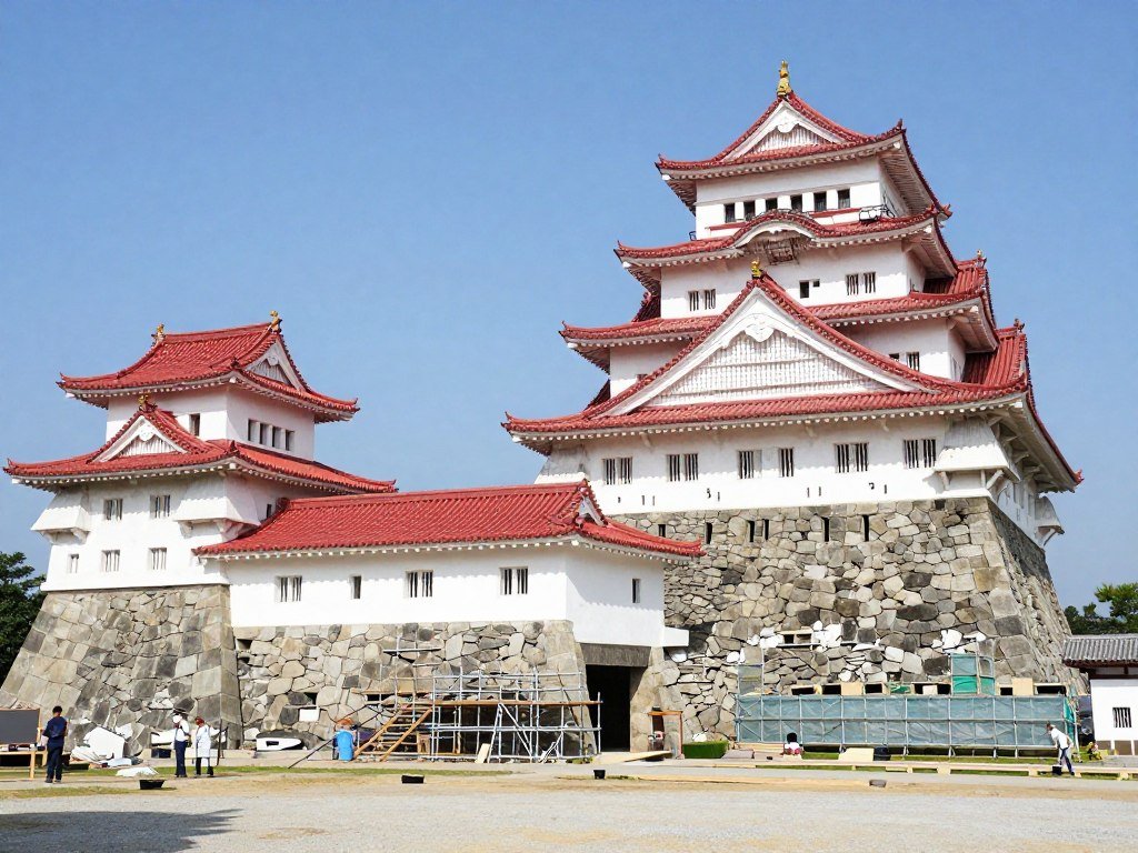 Shuri Castle ruins and reconstruction site Shuri Castle ruins and reconstruction site