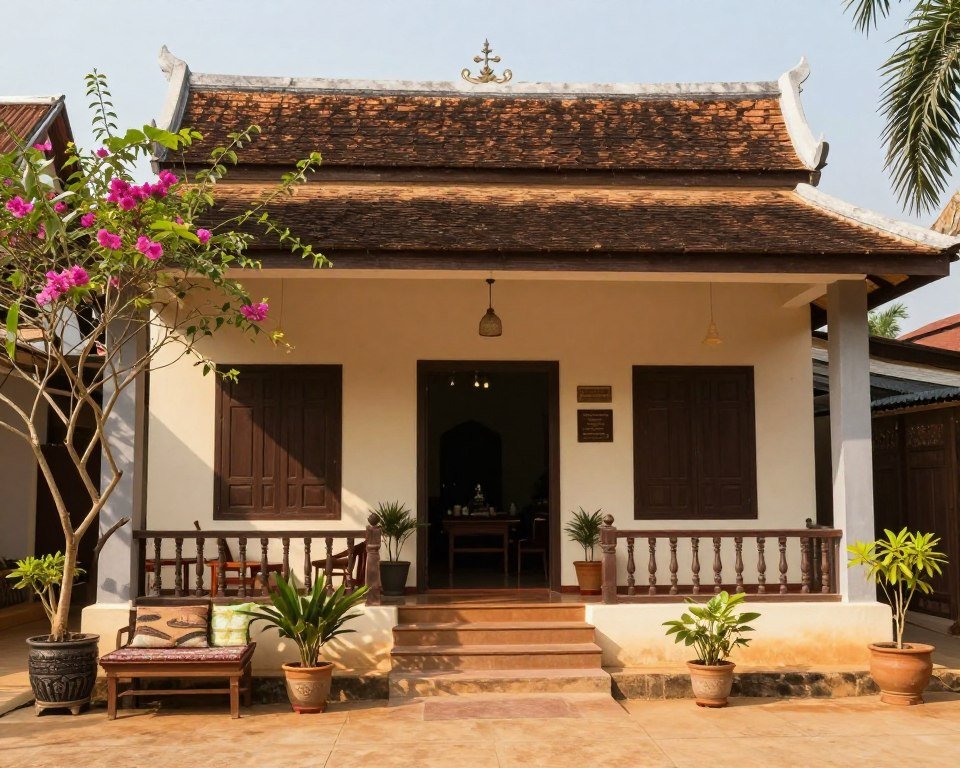 Siem Reap budget guesthouse exterior