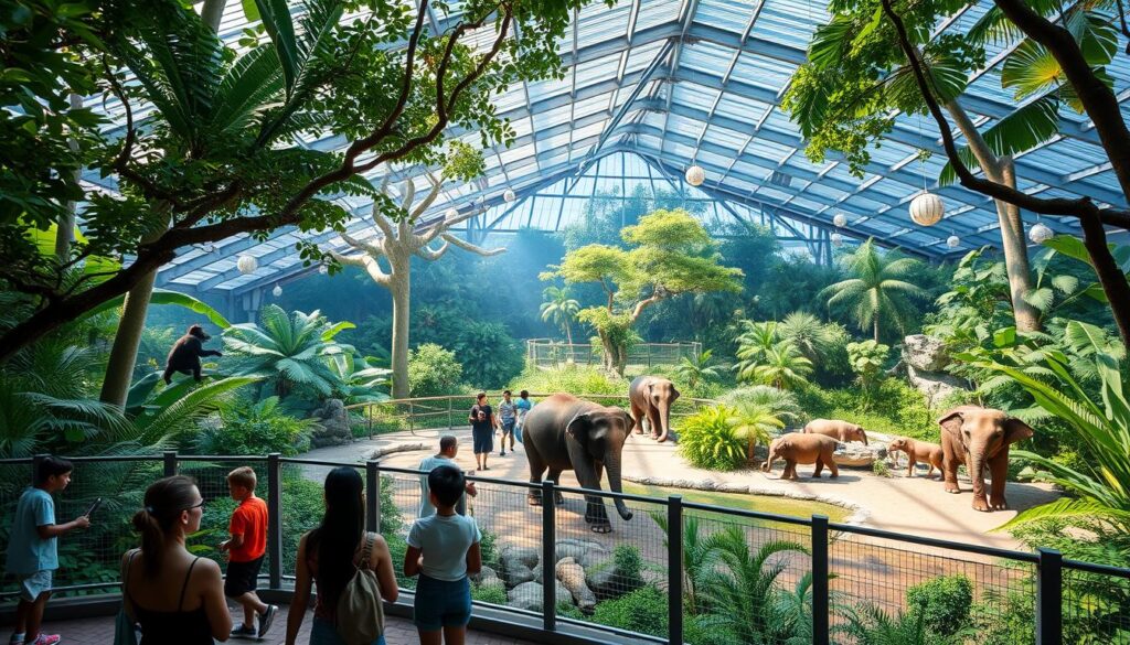Singapore Zoo's open concept exhibits, a must-visit according to Singapore travel guide