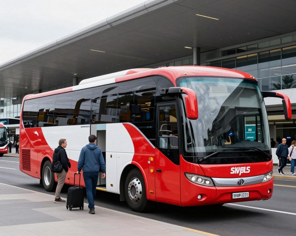 SkyBus coach at Melbourne Airport