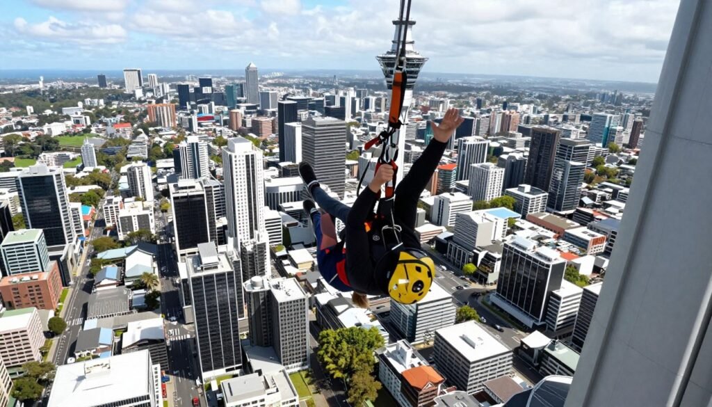 SkyJump adventure activity from Sky Tower