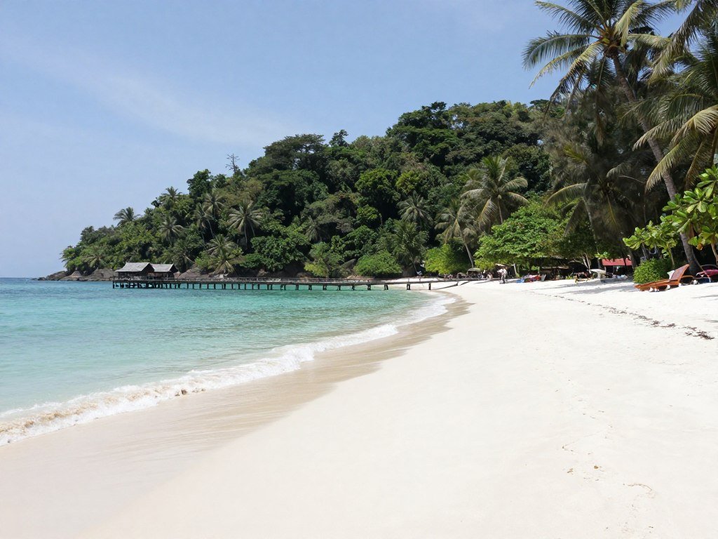 Sok San Beach Koh Rong Cambodia with white sand and jungle backdrop Sok San Beach Koh Rong Cambodia with white sand and jungle backdrop