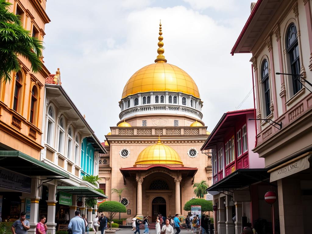 Sultan Mosque in Kampong Glam, Singapore, highlighted in Singapore travel guide