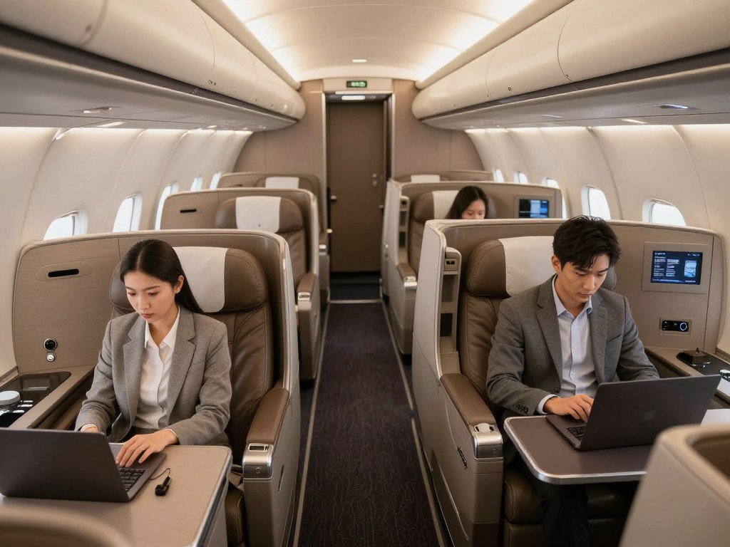 THSR business class cabin with leather seats and extra space