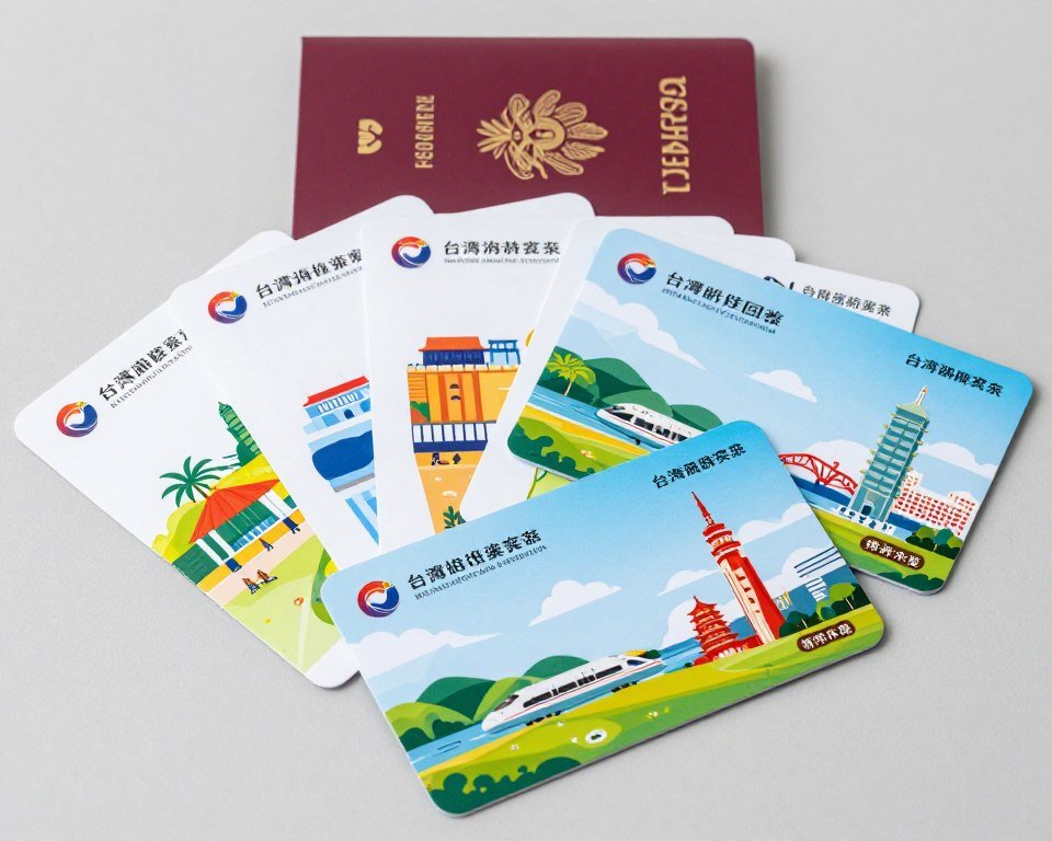 THSR tourist pass card and brochure display