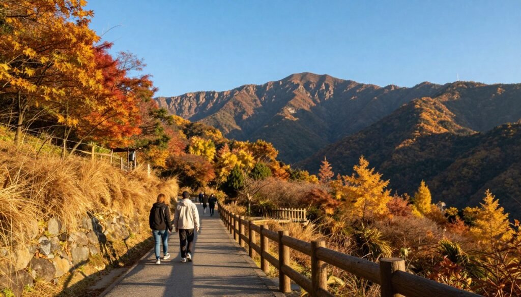 Taiwan autumn scenery with comfortable weather and fewer tourists