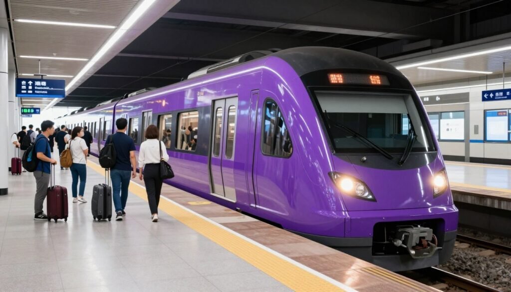 Taoyuan Airport MRT Express train at platform