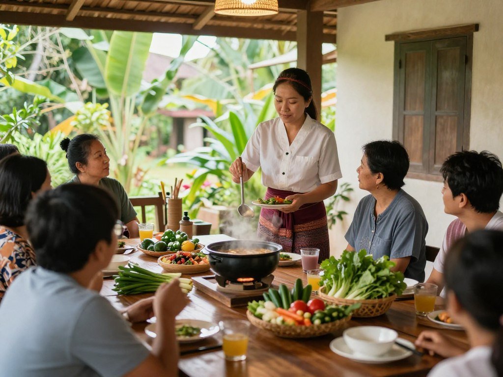 Thai cooking class community tourism sustainable cultural experience