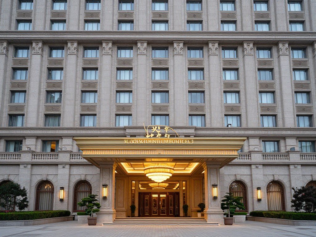 The Peninsula Beijing hotel exterior facade The Peninsula Beijing hotel exterior facade