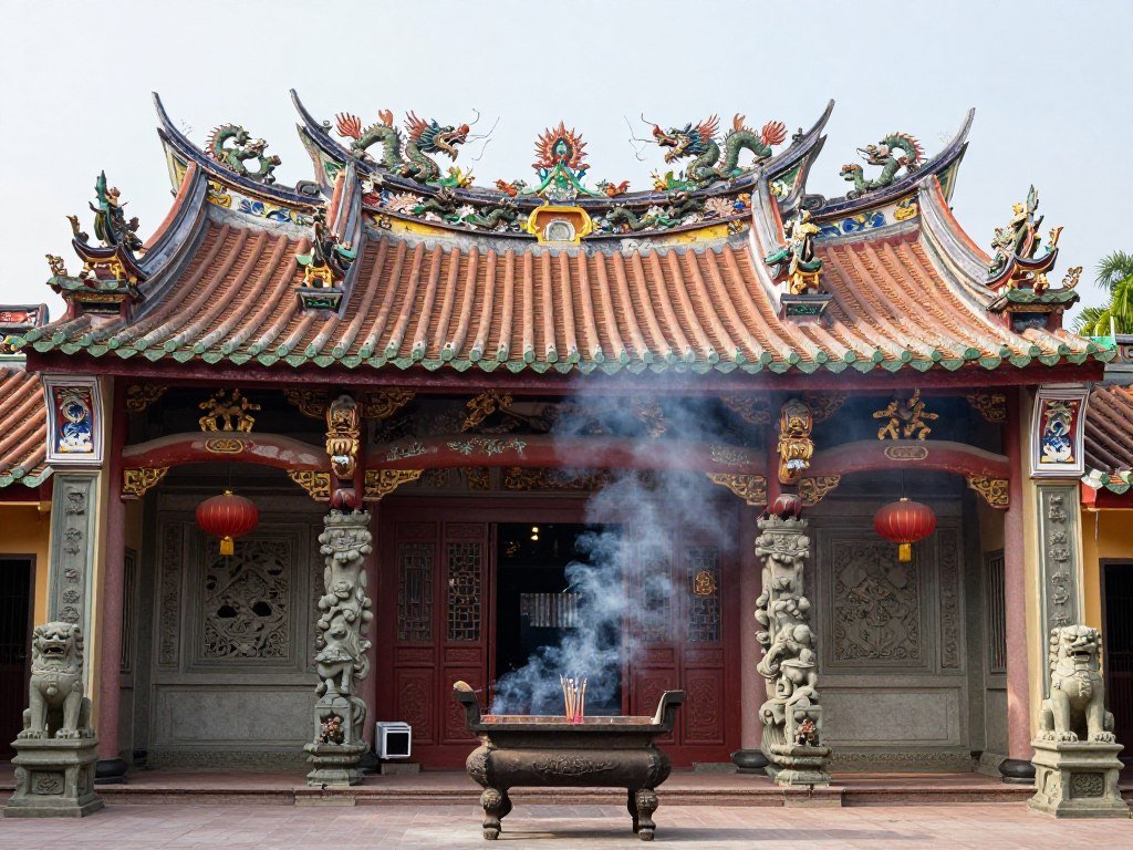 Thien Hau Temple exterior architecture