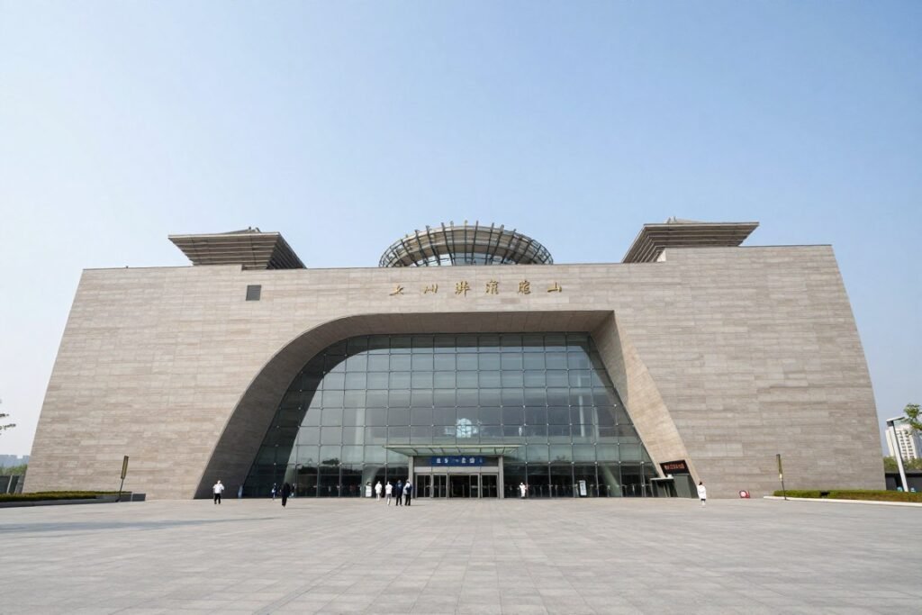 Three Gorges Museum exterior modern architecture in People's Square