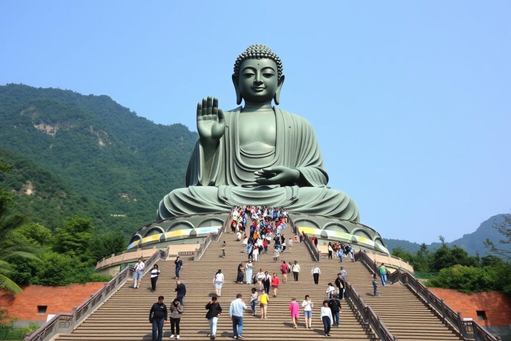 Tian Tan Buddha on Lantau Island, a spiritual highlight in a Hong Kong travel guide