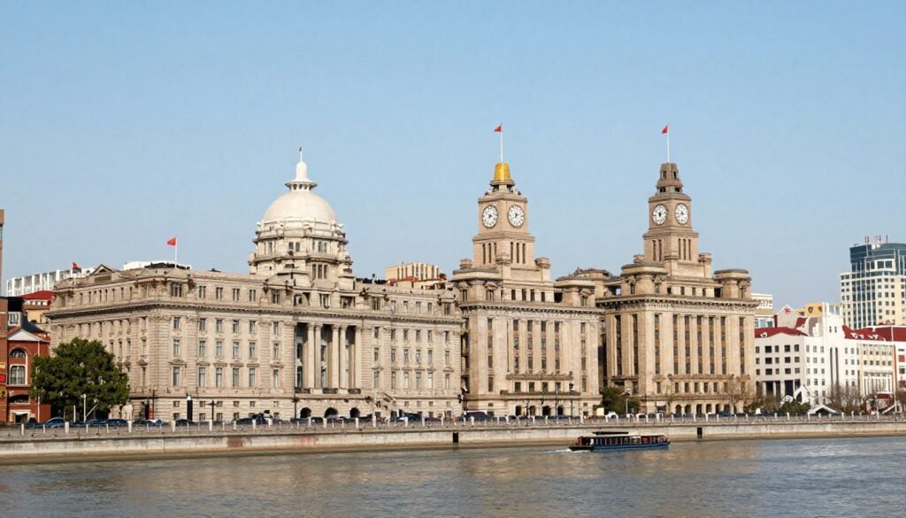 Tianjin European-style architecture along river Tianjin European-style architecture along river