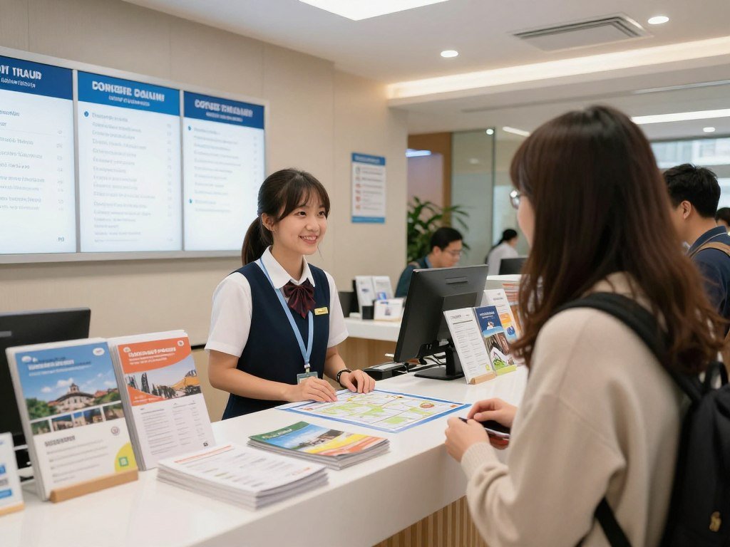 Tourist information center in Taipei with helpful staff Tourist information center in Taipei with helpful staff