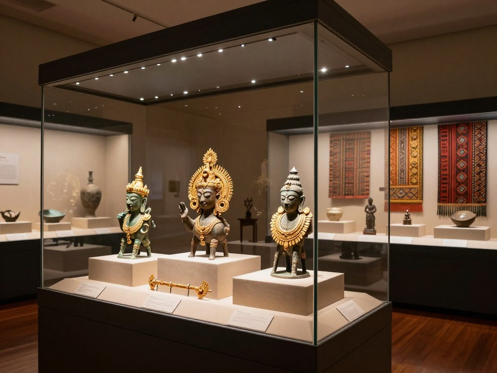 Traditional Indonesian artifacts displayed at National Museum Indonesia
