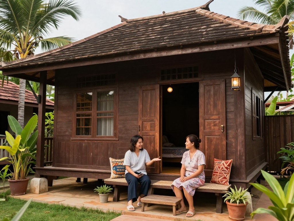 Traditional Thai guesthouse Chiang Mai sustainable family-run accommodation