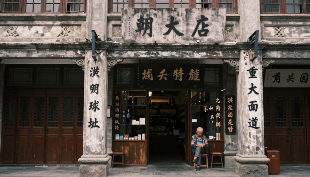 Traditional shop front in Datong District