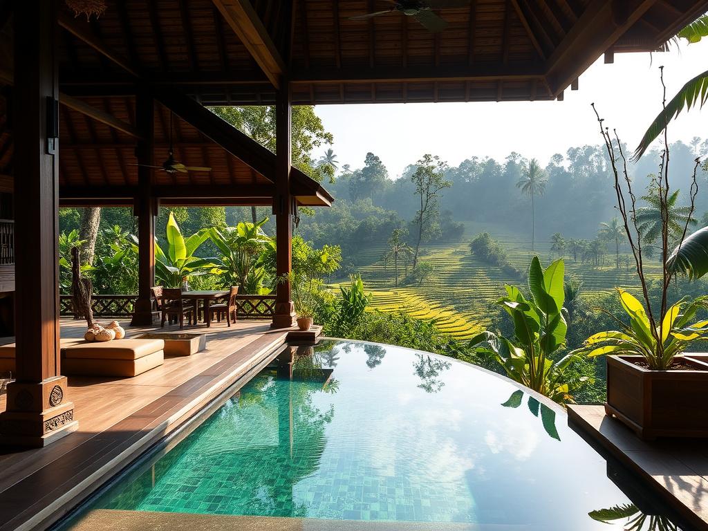 Traditional villa with private pool in Ubud, Bali