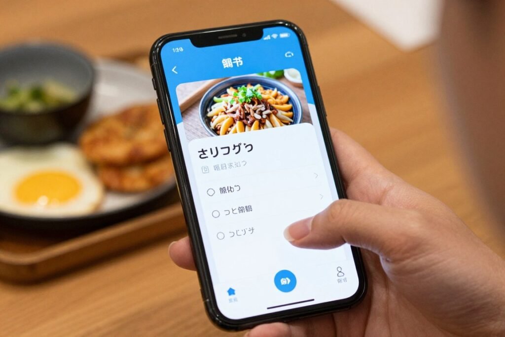 Translation app being used to read Japanese menu