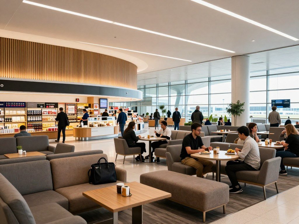 UAE airport transit area with comfortable amenities for layover passengers UAE airport transit area with comfortable amenities for layover passengers